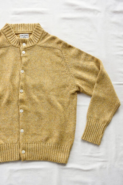 FilMelange SIDNEY Silk Wool Cotton Standcollar Cardigan Jacket Gold Yellow