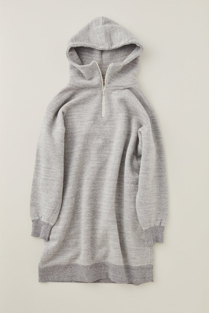 FilMelange CHRISSIE Half-zip Hoodie Dress Black Melange