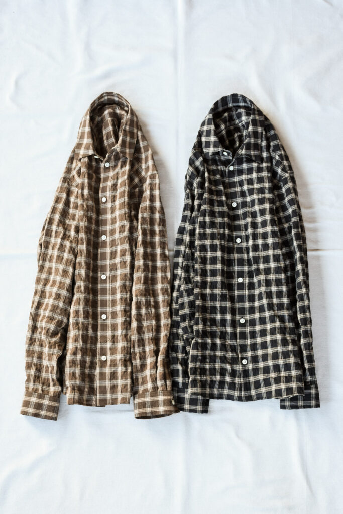 MASTER&Co. New Plain Shirt Shirring Graph Check