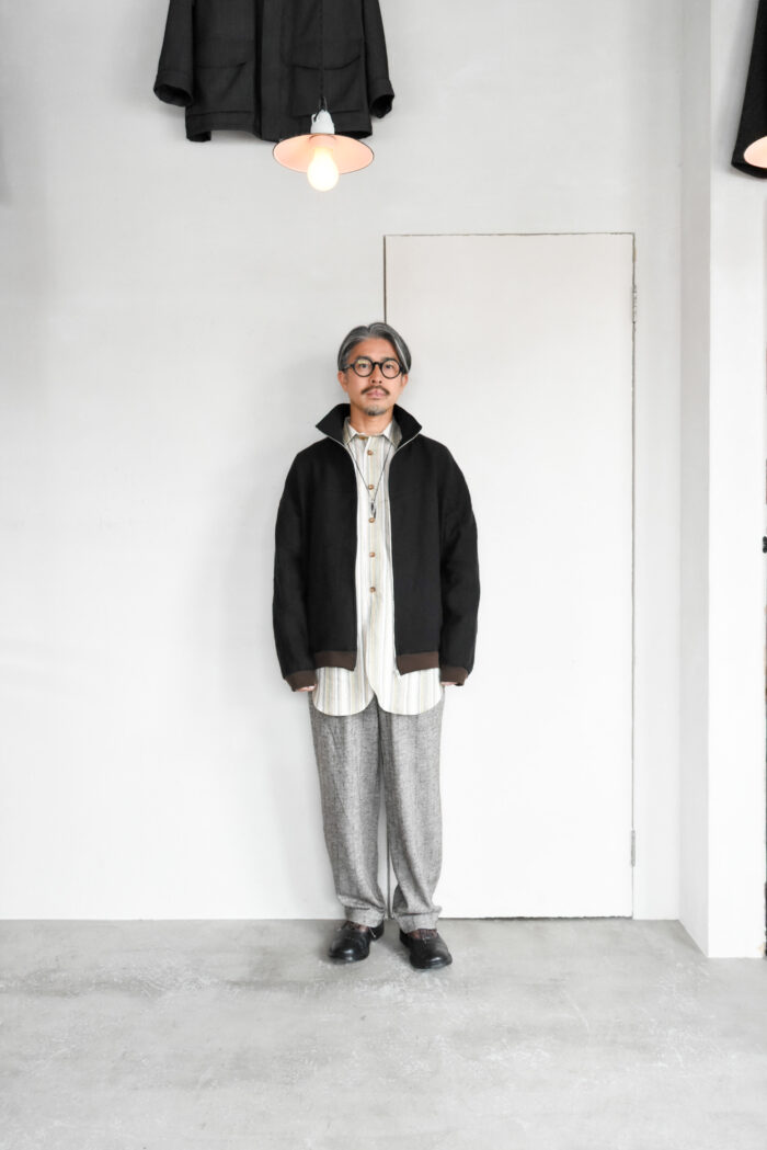Frank Leder Washed Wool Zip Up Shirt | kado〔カド オノミチ〕
