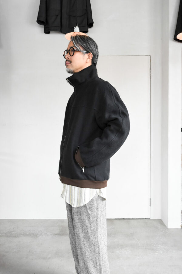 Frank Leder Washed Wool Zip Up Shirt