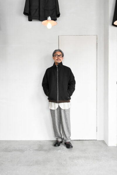 Frank Leder Washed Wool Zip Up Shirt