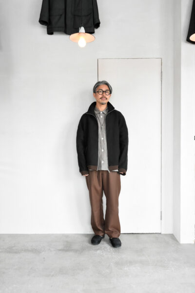 Frank Leder Washed Wool Zip Up Shirt