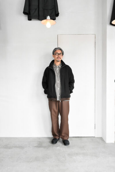 Frank Leder Washed Wool Zip Up Shirt