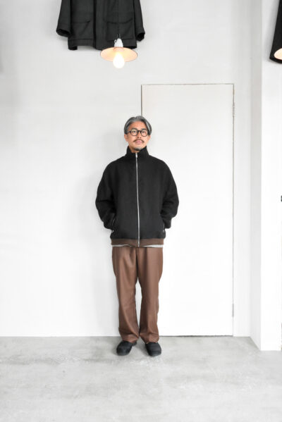 Frank Leder Washed Wool Zip Up Shirt