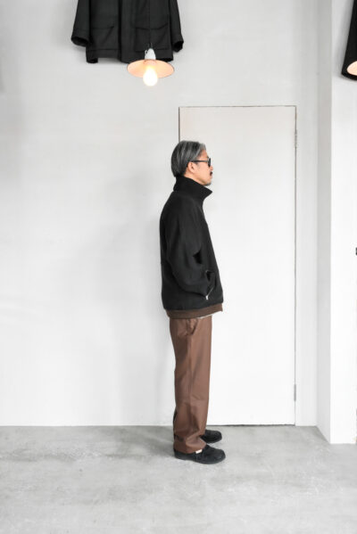 Frank Leder Washed Wool Zip Up Shirt