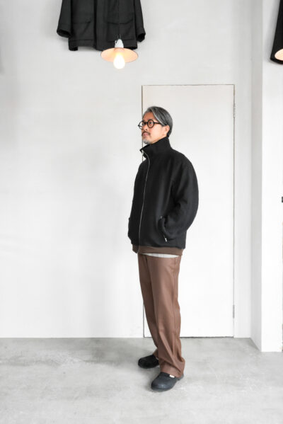 Frank Leder Washed Wool Zip Up Shirt