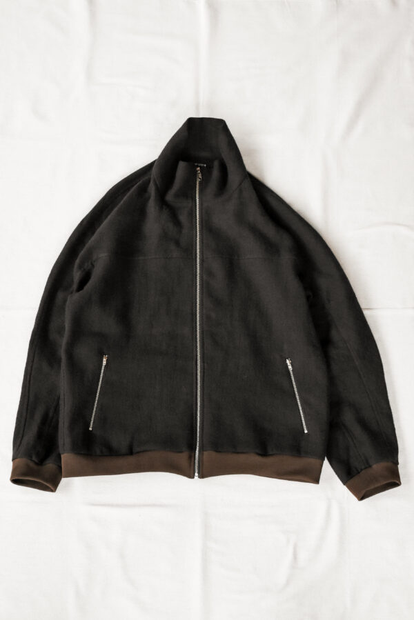 Frank Leder Washed Wool Zip Up Shirt