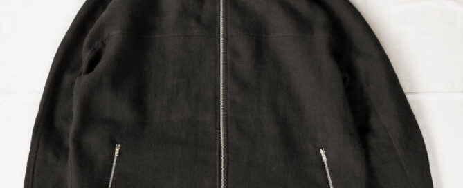 Frank Leder Washed Wool Zip Up Shirt