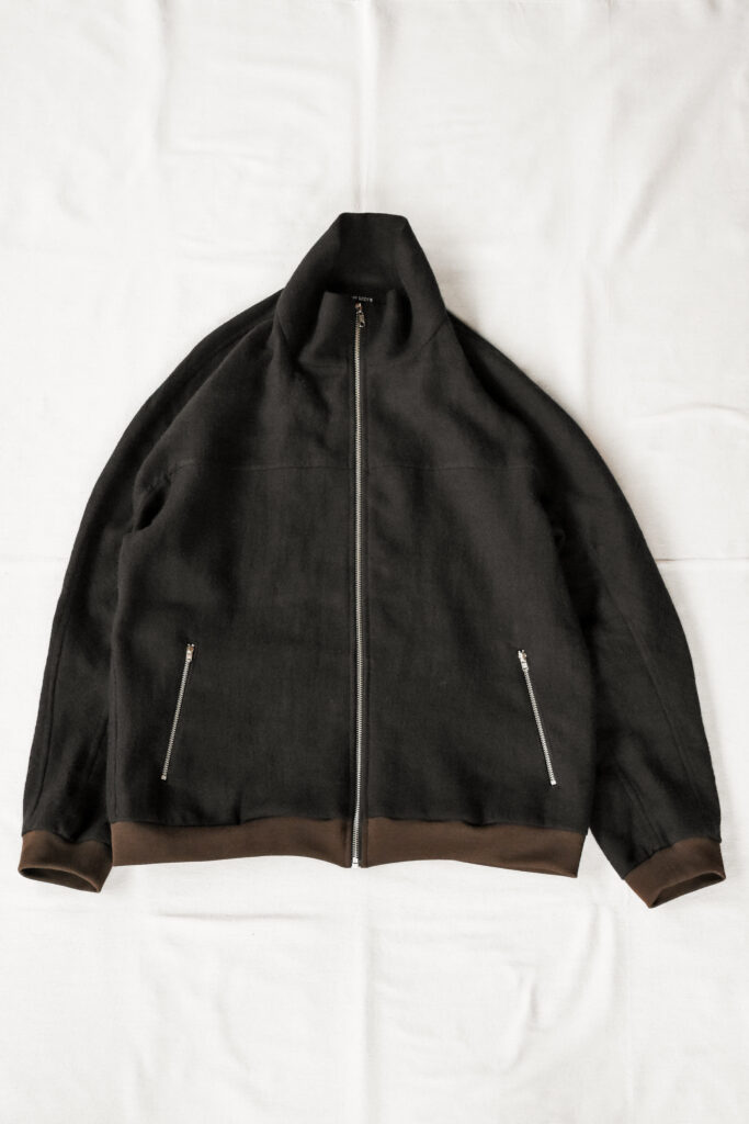 Frank Leder Washed Wool Zip Up Shirt