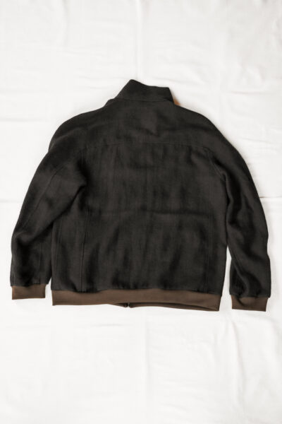 Frank Leder Washed Wool Zip Up Shirt