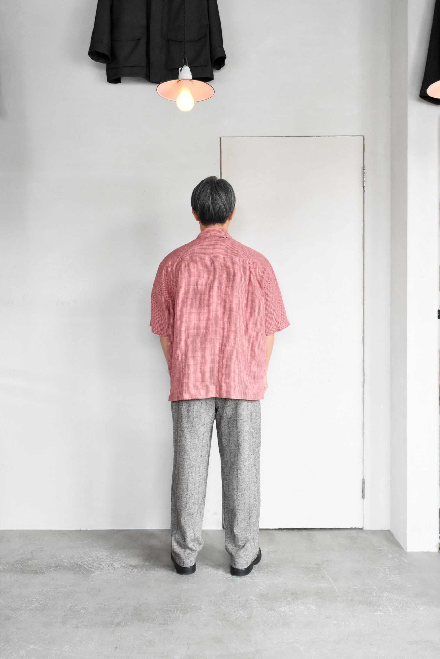 Conkers Relaxed Farmer Shirt S/S Irish Dishcloth Weave Linen Redden