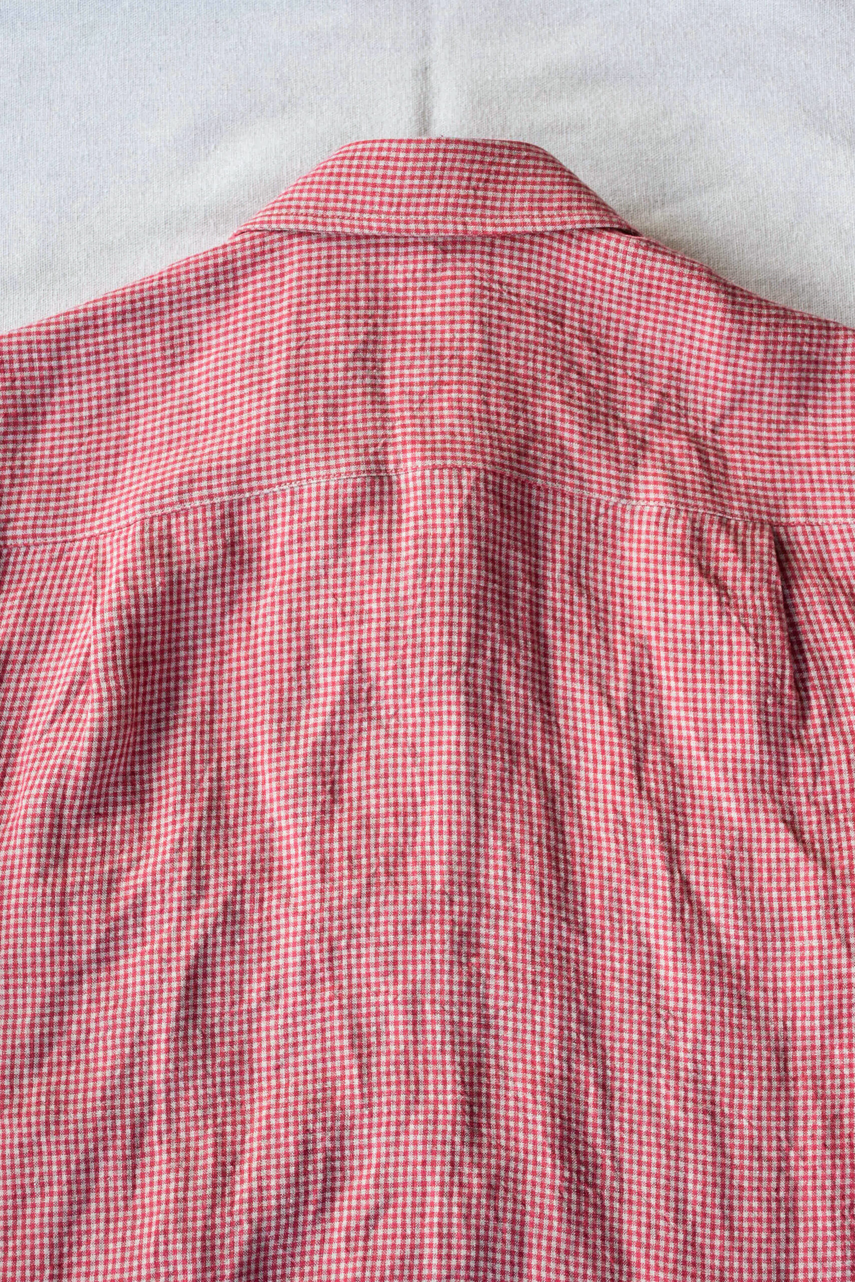 Conkers Relaxed Farmer Shirt S/S Irish Dishcloth Weave Linen Redden