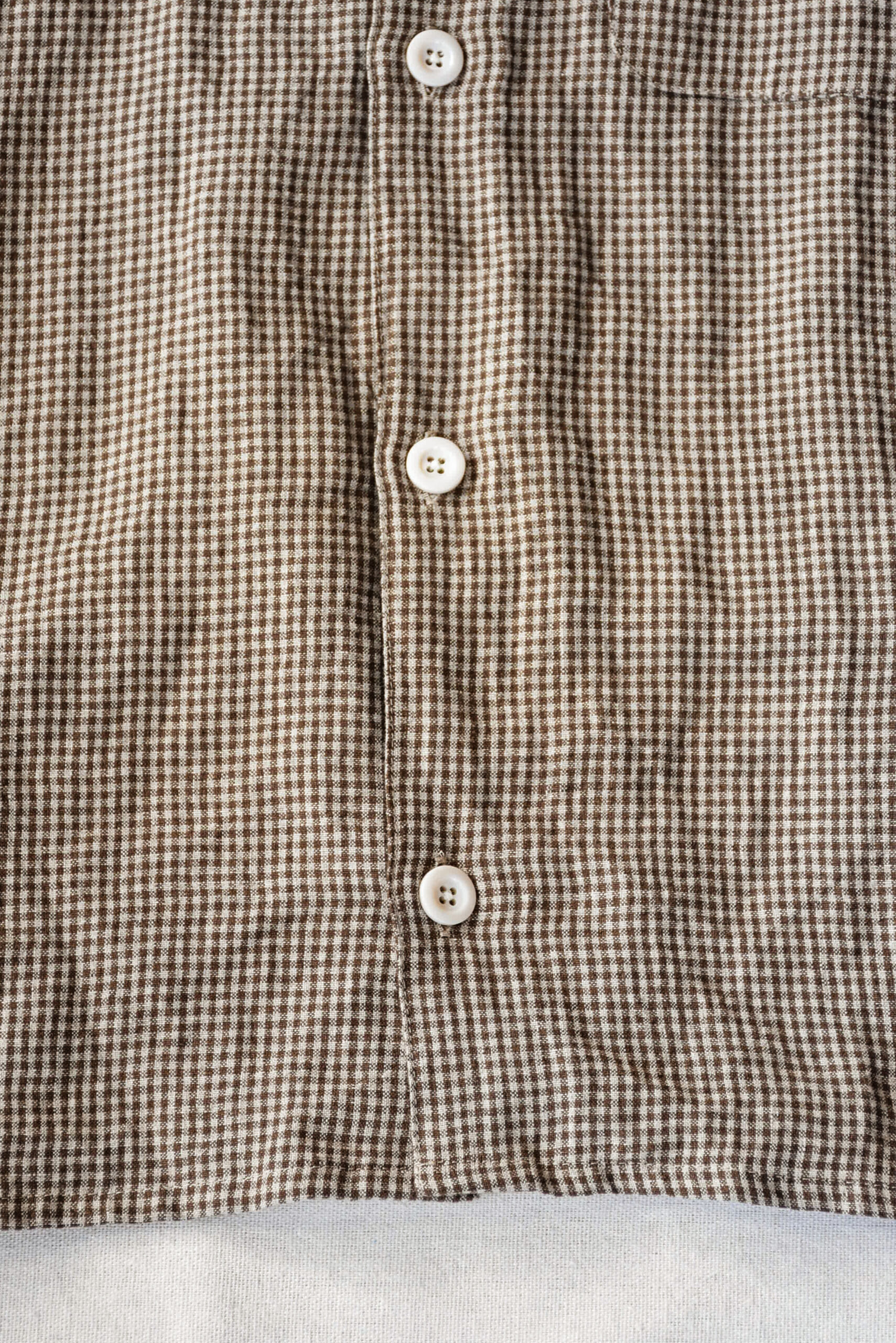 Conkers Relaxed Farmer Shirt S/S Irish Dishcloth Weave Linen Straw