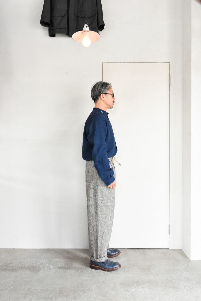 Frank Leder Vintage Striped Linen Pullover Shirt | kado〔カド