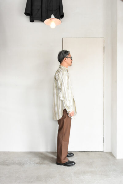 Frank Leder Dead Stock Limited Rare Vintage Fabric Stripe Shirt