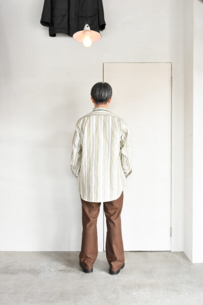 Frank Leder Dead Stock Limited Rare Vintage Fabric Stripe Shirt