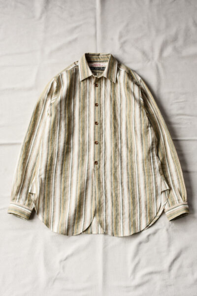 Frank Leder Dead Stock Limited Rare Vintage Fabric Stripe Shirt