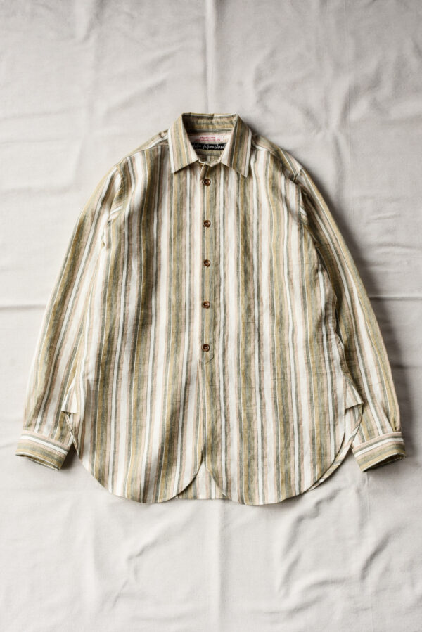Frank Leder Dead Stock Limited Rare Vintage Fabric Stripe Shirt
