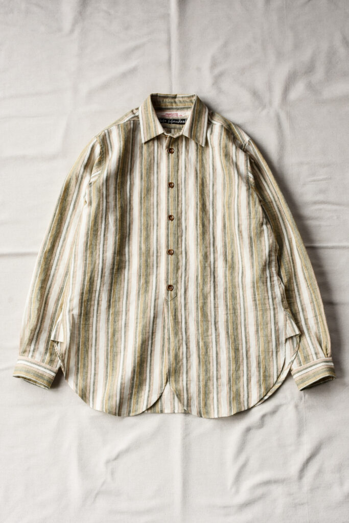 Frank Leder Dead Stock Limited Rare Vintage Fabric Stripe Shirt