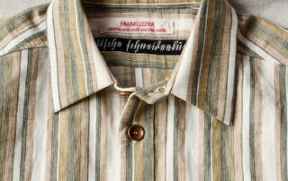 Frank Leder Dead Stock Limited Rare Vintage Fabric Stripe Shirt