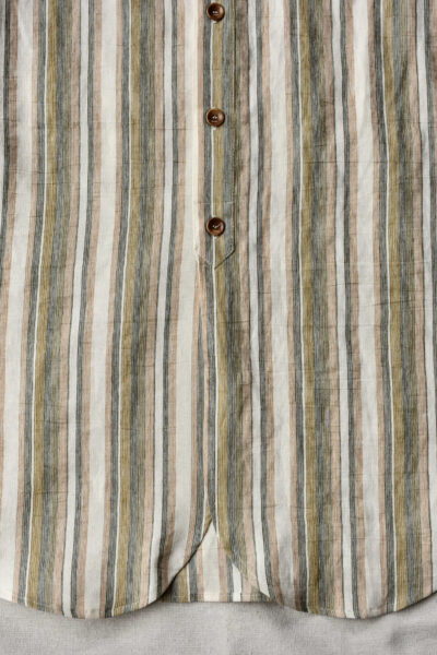 Frank Leder Dead Stock Limited Rare Vintage Fabric Stripe Shirt