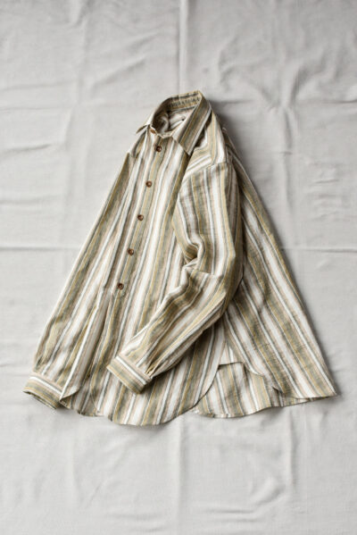 Frank Leder Dead Stock Limited Rare Vintage Fabric Stripe Shirt