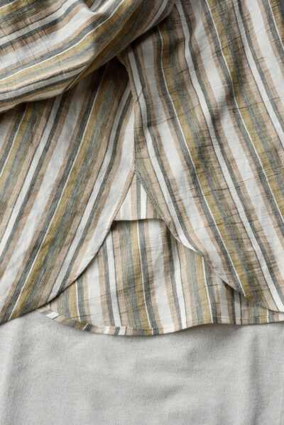 Frank Leder Dead Stock Limited Rare Vintage Fabric Stripe Shirt