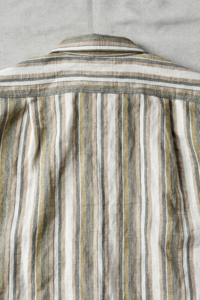 Frank Leder Dead Stock Limited Rare Vintage Fabric Stripe Shirt