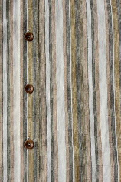 Frank Leder Dead Stock Limited Rare Vintage Fabric Stripe Shirt