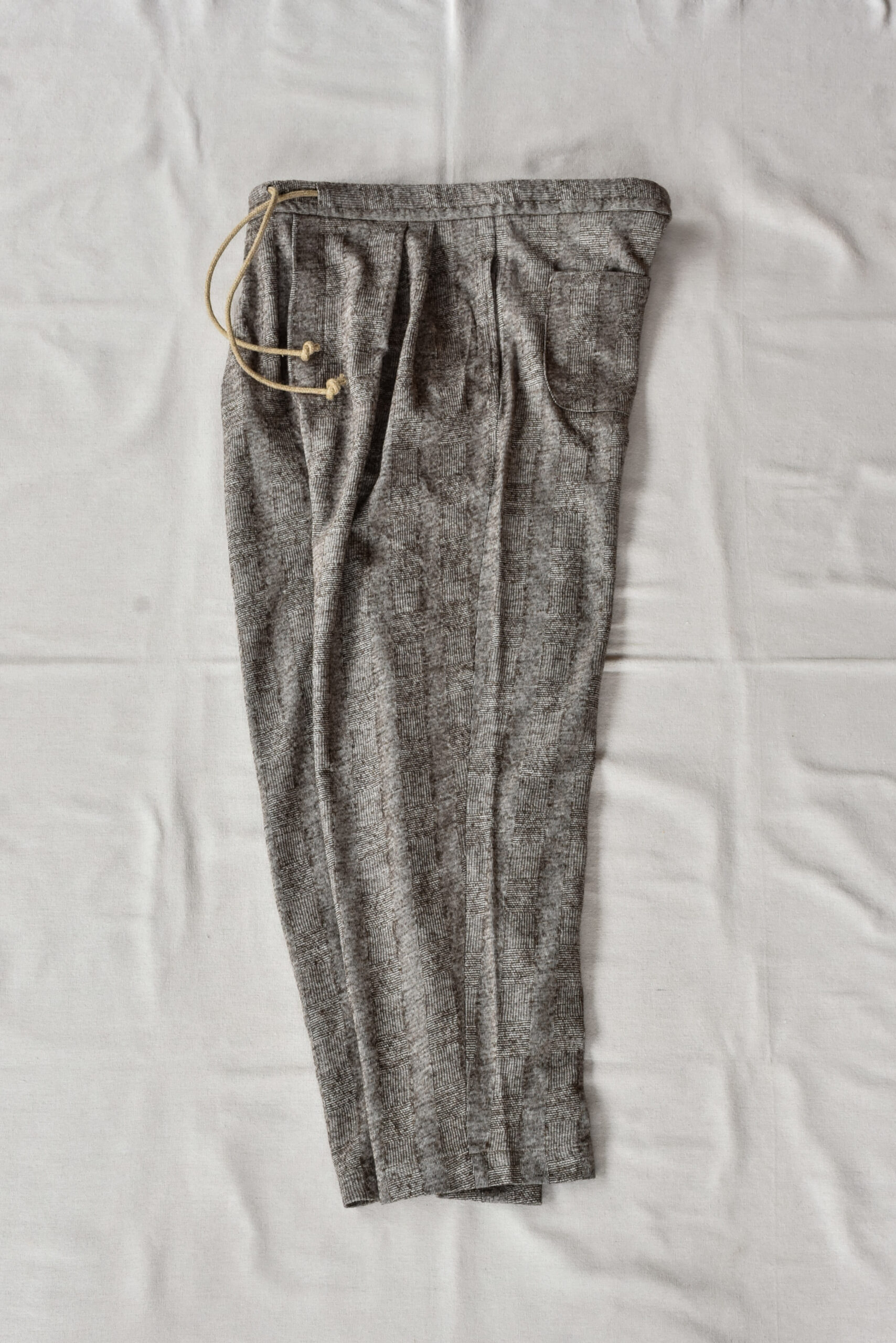 Frank Leder Dead Stock Limited Rare Vintage Fabric 2 Tuck Drawstring Trousers