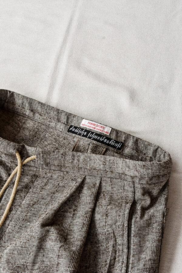 Frank Leder Dead Stock Limited Rare Vintage Fabric 2 Tuck Drawstring Trousers