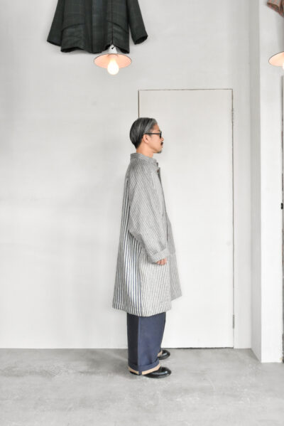 Frank Leder Vintage Farmers Linen Stripe Coat