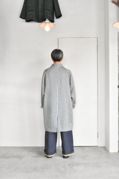 Frank Leder Vintage Farmers Linen Stripe Coat