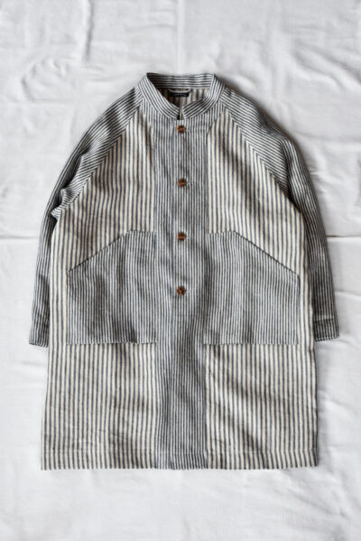 Frank Leder Vintage Farmers Linen Stripe Coat
