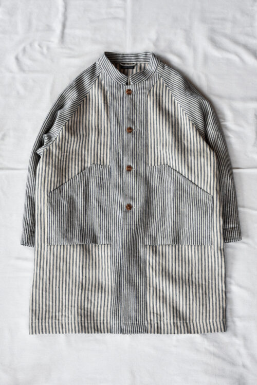 Frank Leder Vintage Farmers Linen Stripe Coat