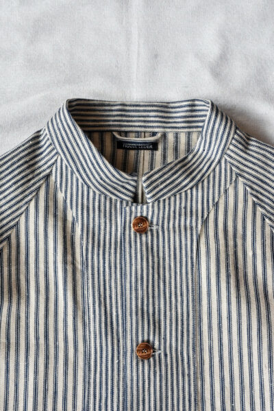 Frank Leder Vintage Farmers Linen Stripe Coat