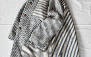 Frank Leder Vintage Farmers Linen Stripe Coat