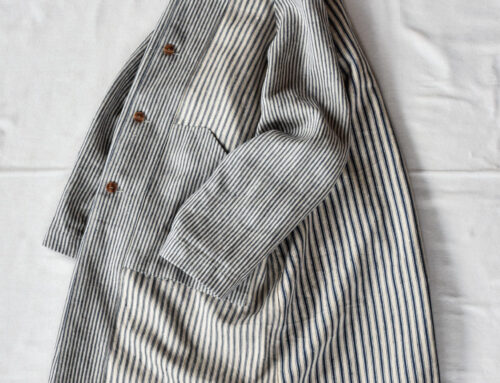 Frank Leder Vintage Farmers Linen Stripe Coat