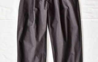 QUILP DAVIS Dead Stock Pigment Dyed Tuck Trousers Mud Black