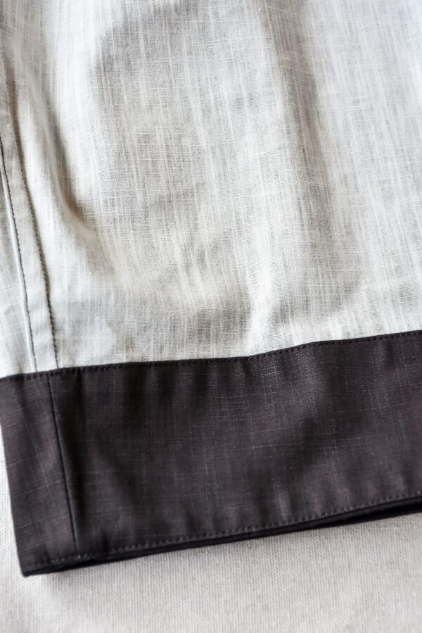QUILP DAVIS Dead Stock Pigment Dyed Tuck Trousers Mud Black
