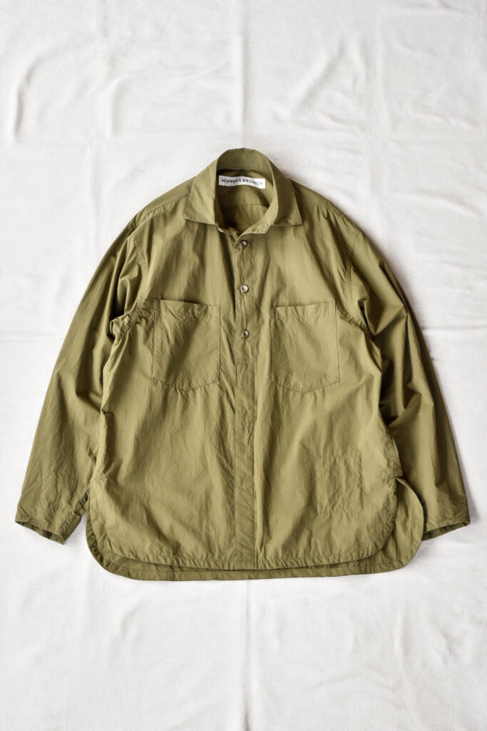 HOPPER'S BRUNCH Shirts Jacket  Washer Typewriter Olive