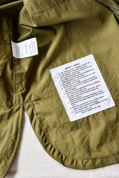 HOPPER'S BRUNCH Shirts Jacket Washer Typewriter Olive