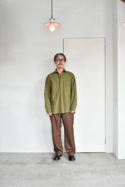 HOPPER'S BRUNCH Shirts Jacket Washer Typewriter Olive