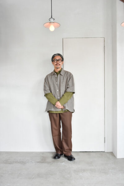 HOPPER'S BRUNCH Shirts Jacket Washer Typewriter Olive
