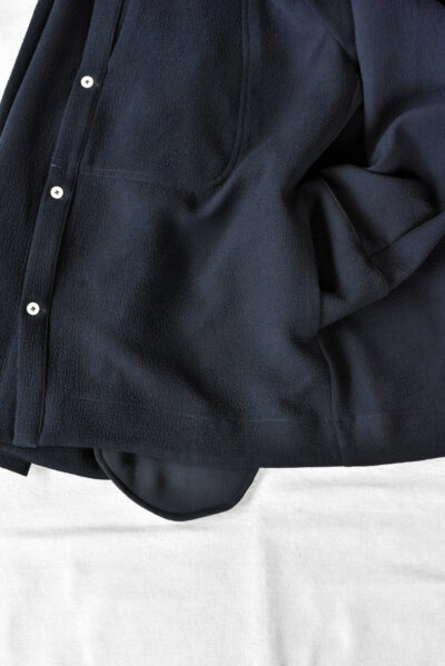 QUILP HAKIM Pyjama Shirt Dead Stock Navy Crepe