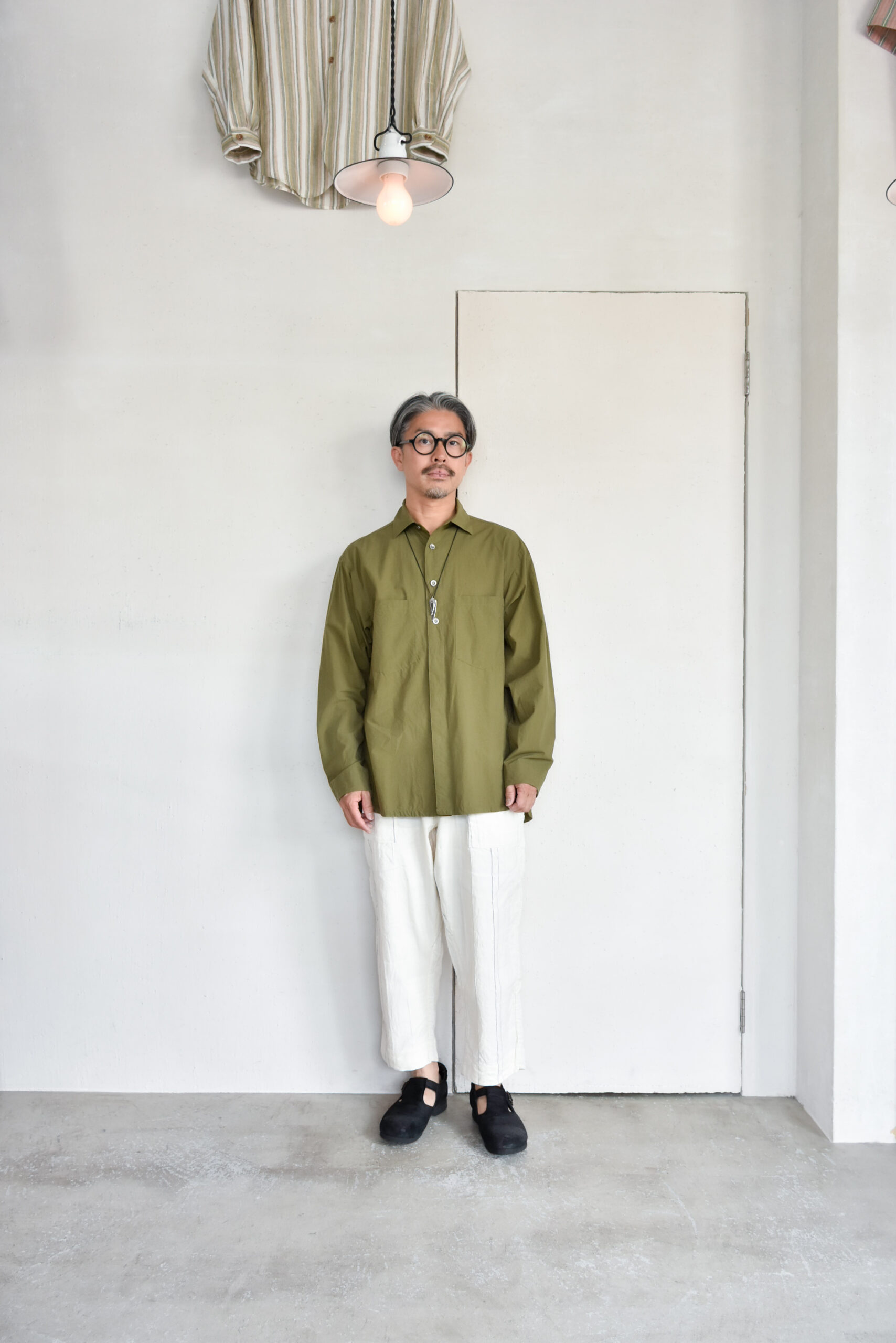 HOPPER‘S BRUNCH Linen Check Easy Pants Natural