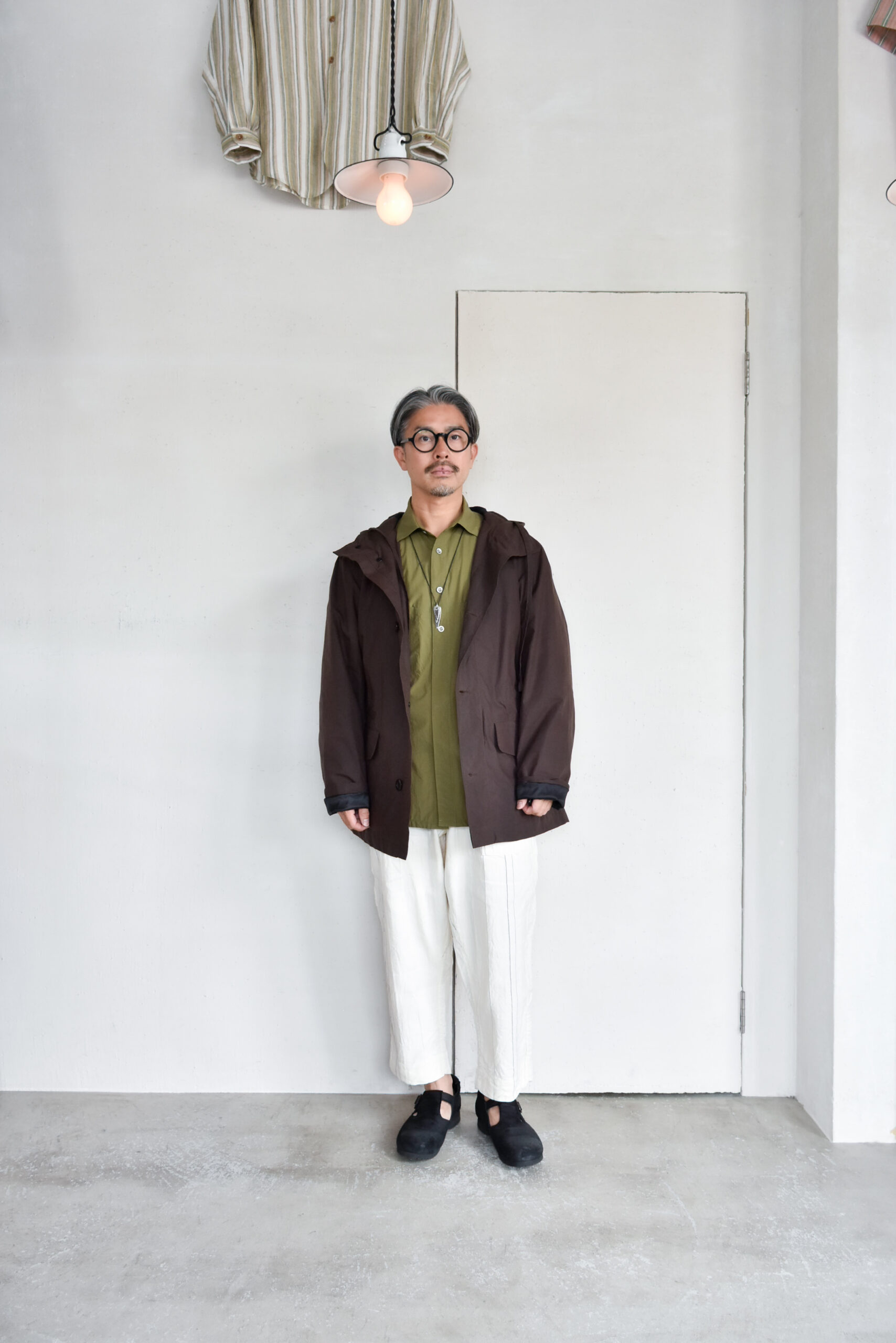 HOPPER‘S BRUNCH Linen Check Easy Pants Natural