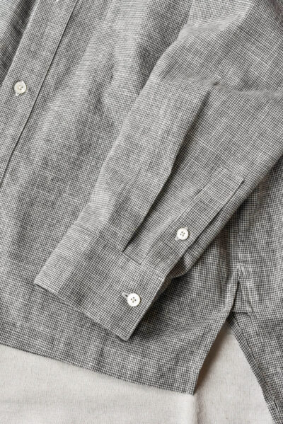 QUILP WECKL Shirt Cotton Linen Houndstooth