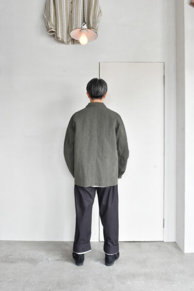 HOPPER'S BRUNCH Traveler Jacket Cotton Linen Olive